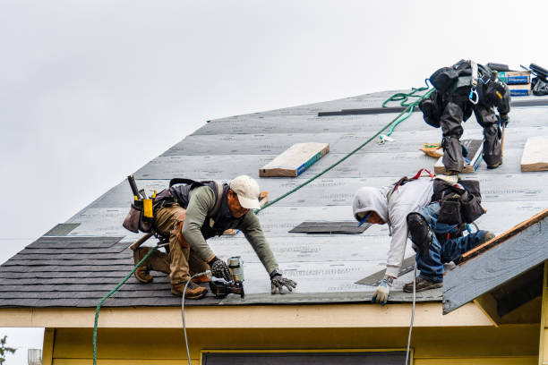 Professional Gutter Installation technician working in Plainville, KS